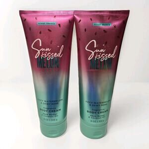 2 Pack Scent Theory Sun Kissed Melon Juicy Watermelon Dewy Rose Body Cream 8oz